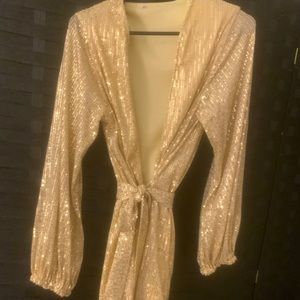 Gold sequence NYE robe